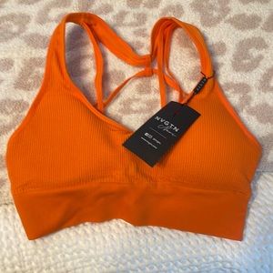 NVGTN brand new orange ribbed bra